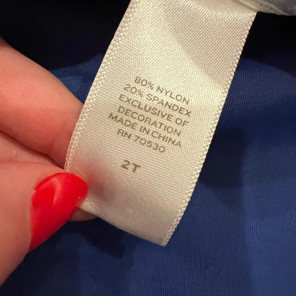 Janie and Jack Rashguard Red and Blue - Picture 4 of 6